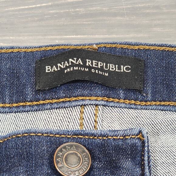 Banana Republic Skinny Jean Dark Wash Size 27 Mid Rise - Picture 3 of 8